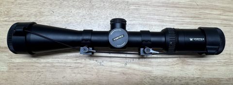 Great hunting scope with clear optics and Leupold QRW medium mounts, lens covers, 30mm tube in SFP. Lifetime warranty. Plus post