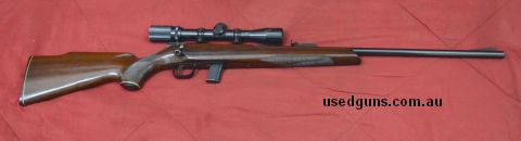 Sportco model 63A manufactured by Omark Australia in very good condition with Hakko 4x32 scope . Price is $495 plus postage and handling