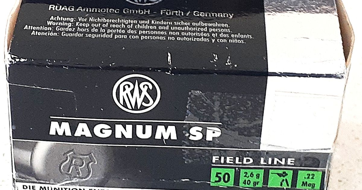 LOOKING FOR  RWS.22 MAGNUM 40G. SP AMMUNITION