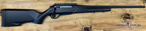 Unfired and as new LA102 crossover, no box. Fluted bolt, tactical bolt knob, synthetic stock, black cerakote finish, picatinny rail, threaded muzzle, and one ma