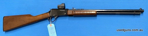 Excellent condition Henry H003 in 22LR. Was $995 now $895. Has a Burris reflex sight installed. Excellent magazine tube fed pump repeater.