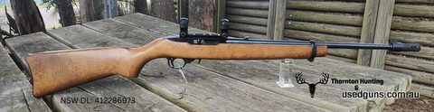 Ruger 10/22 in immaculate condition. Note: This firearm requires a Cat C licence.  Thornton Hunting and Outdoors is a Fully licensed dealer based in The Hunter 