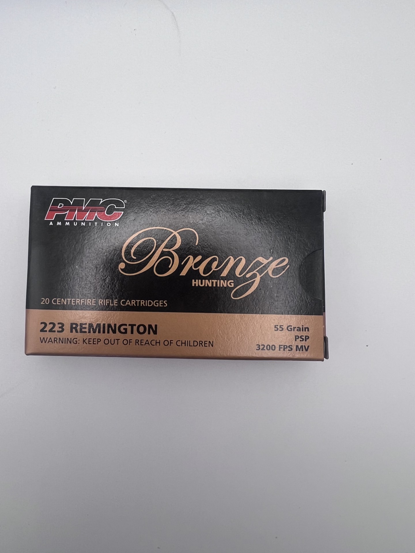 PMC Bronze Hunting 223 REM 55G PSP 20 Centrefire Rifle Cartridges