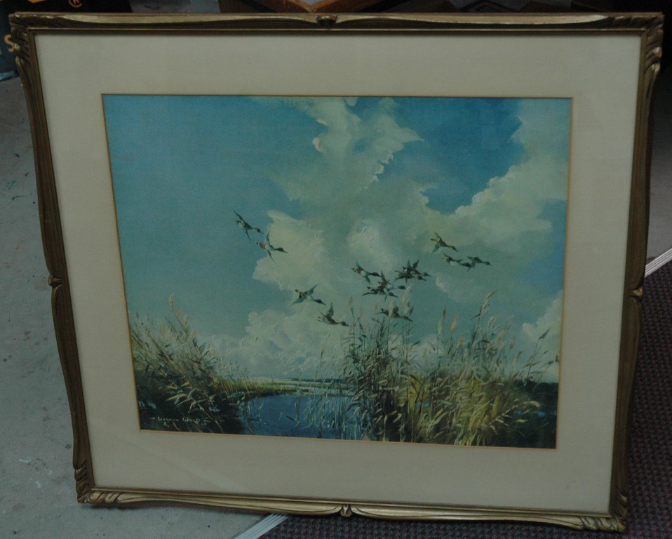 Vernon Ward Print Ducks in Flight