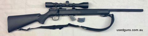 The classic Savage Mk II, fitted with a heavy varmint profile barrel for enhanced accuracy, nestled into a lightweight tough as nails polymer stock. Whether it'
