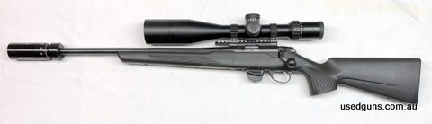 Lots of extras! Comes with 20 MOA rail, vertical pistol grip, Sterk swept bolt handle and Huntsman large barrel tuner. Would be listed as excellent but for a fe