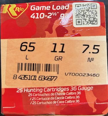 RIO STAR Game Load No 7.5 410G 2.5" 25Pk