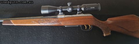 Kriegeskorte & Co Stuttgart Made in Germany The action is fully hand engraved The floor plate is engraved with a Rogue Deer It has a set trigger The gun is in v
