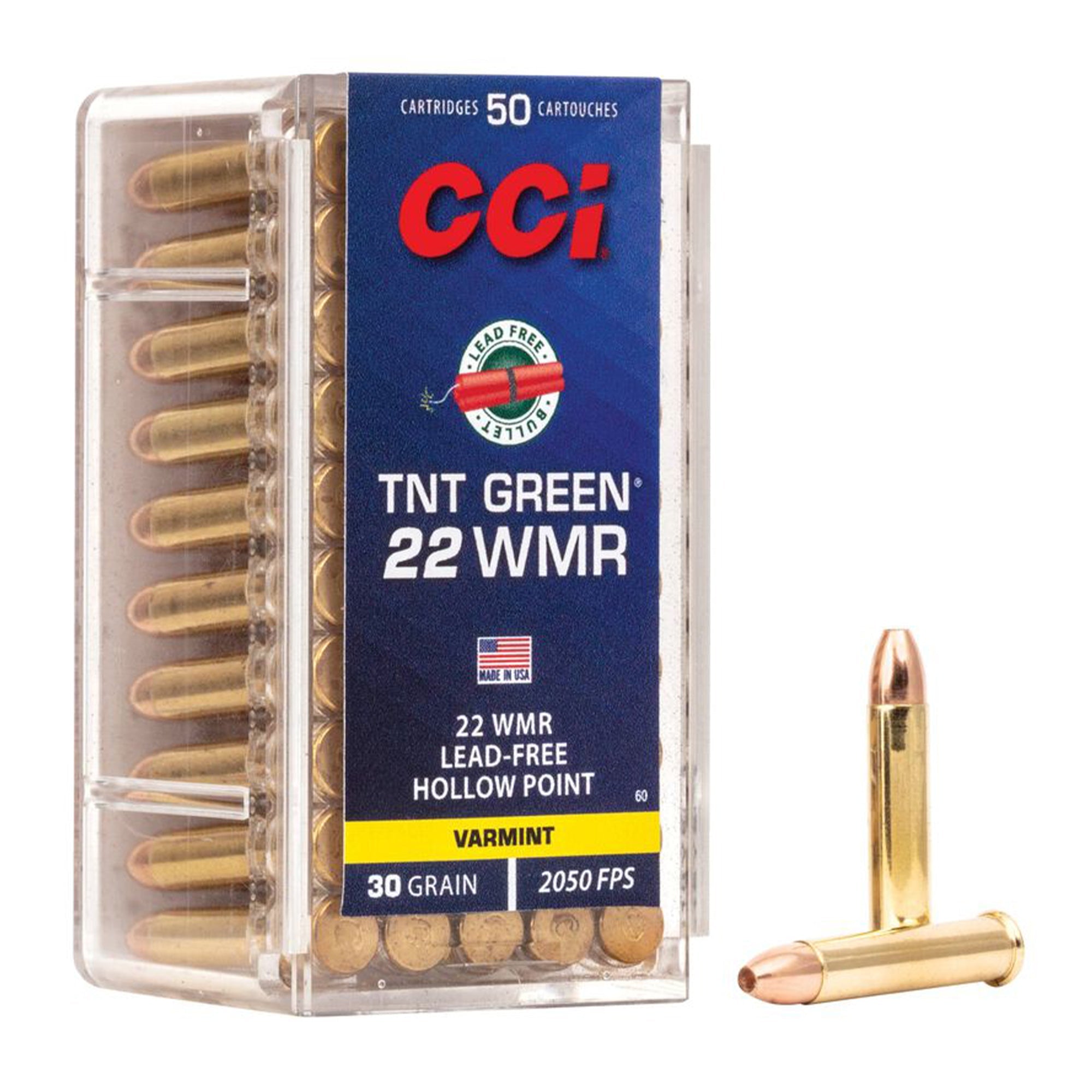 22 WMR TNT Green 30gr HP 2200fps
