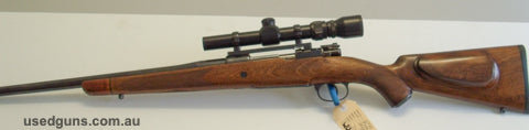 Geoff Slee beautiful oil finished stock, Hilver bridge mounts, sprinter barrel, half movement leaf safety, professionally rust blued, very accurate caliber.
