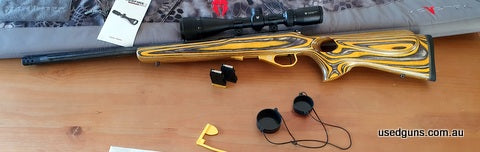 Owner moving so needs to sell and only purchased new in Jan 2022. This CZ 455 22LR has 2x 5 shot cartridges, Varmint fluted threaded barrel for fast heat dissip