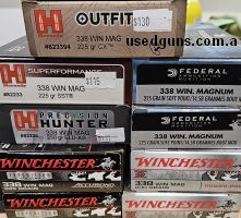 Winchester super 27 rounds Winchester expedition 37 rounds Federal softpoint 50 rounds Hornady outfitter 12 rounds Hornady precision hunter 17 rounds Hornady ss
