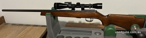 Anschutz 22 WMR with 3-9x40 Leupold scope. No rust, very accurate. In good condition. Selling as lack of use. Located Brisbane $450
