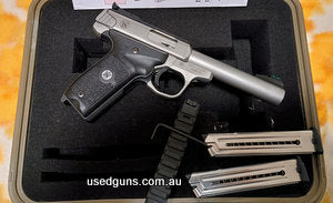 Done close to 1000 rounds. Never been used in a holster and kept in a safe for most of its life as I started IPSC. Comes with the original manual and in a foam 