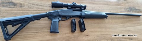 Magpul adjustable stock. Comes with 1 x 10 shot WildDog magazine and 2 x original 4 shot magazines (Scope and rings not included, the rails are). Gun has hardly