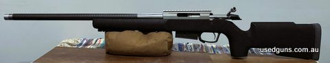 Lightweight left hand 6.5 PRC hunting/target rifle. Weight is 3.65KG all up. Stainless Tikka action. IBI 22" carbon barrel threaded 5/8x24 for a break. Precisio