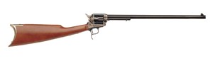 CIMARRON
REVOLVING CARBINE
357 MAGNUM
6 SHOT
18" ROUND BARREL
DEEP GLOSS BLUED FINISH
COLOUR CASE FINISHED FRAME
WALNUT STOCK

NEW $1799
PROHIBITED IN NSW !!!