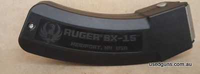 Ruger BX-15 15 round magazine. Imported into the country as a 15 round magazine. No poly weld present.