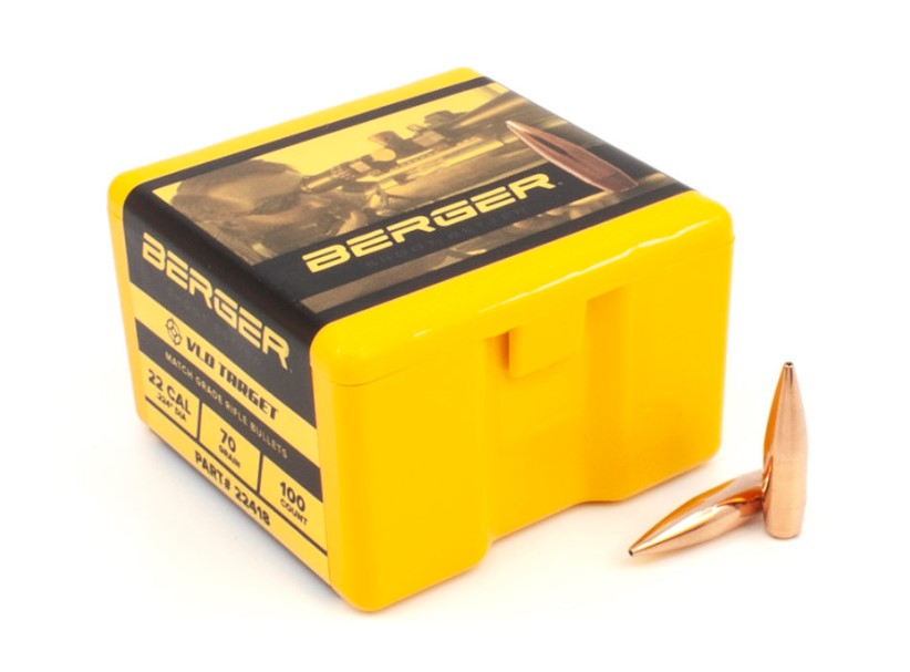 Berger 22 cal 70 gr VLD Target 100pk