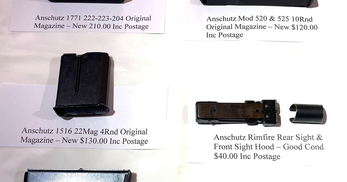 Anschutz Magazines & Parts