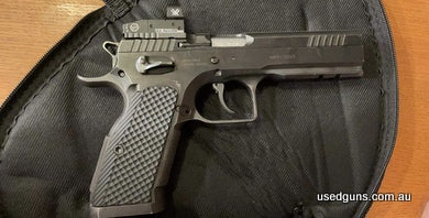Selling my Tanfoglio Stock III. In very good condition, has some marks due to use as my backup gun for PDO. Slide has been milled by Custom Gun Engineering in V