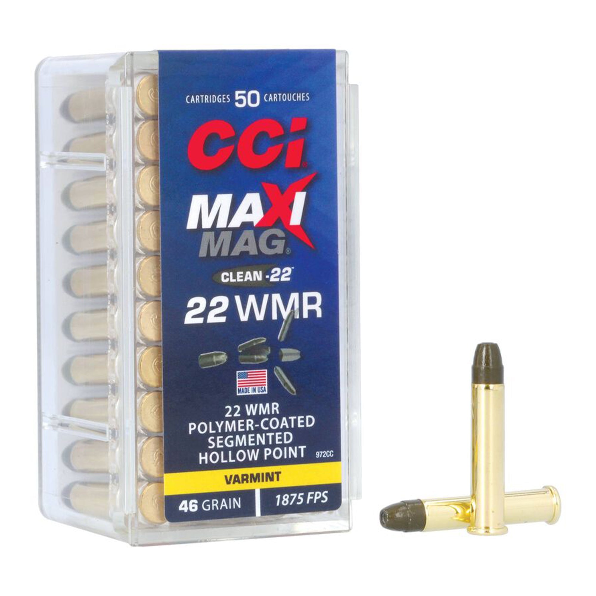 22 WMR Maxi Mag 46gr Segmented HP 1845fps