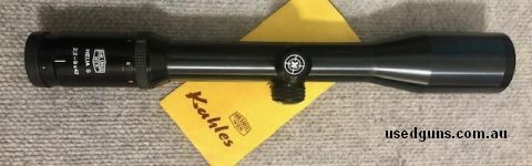 Kahles Helia S 2.2-9x42 scope. Brilliant Austrian optics service checked ready to suit any rifle. Has popular 7A reticle with 30mm steel tube. Phone 0429849007.