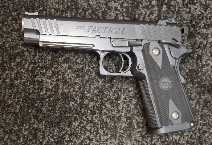 Sti tac 5 in excellent condition fired 1400 rounds. Beautiful trigger. 2 mags very hard to find gun in 9mm ,excellent condition.