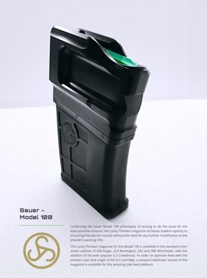 LUCKY THIRTEEN
UNIMAG STRAIGHT FIT LINE
SAUER S100/S101

AVAILABLE IN
6.5 CREEDMOOR 10 SHOT 
243WIN / 308 WIN 10 SHOT 

NEW $99