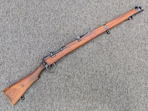 SMLE
NO1 MKIII
410 GAUGE
SINGLE SHOT 
EXCELLENT BORE
CLEAR MARKINGS ON ACTION
AND BUTT STOCK
MARKED GRI 1944
DOES NOT TAKE NORMAL 410 GAUGE
SHELLS, ACCEPTS 410 FORMED FROM 
303 BRASS
#84063I

EXC+ $795