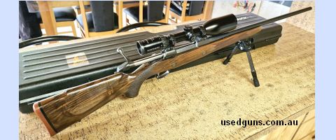 Left Hand 85 Hunter with 3-12‚àö√≥50 Schmidt & Bender Zenith. Excellent piece of stock wood. Excellent condition.