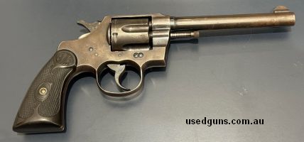 Pre 1946, factory chambered in 38 Special. In amazing mechanical condition for age with crisp trigger, strong lock-up and strong rifling in barrel. The finish h