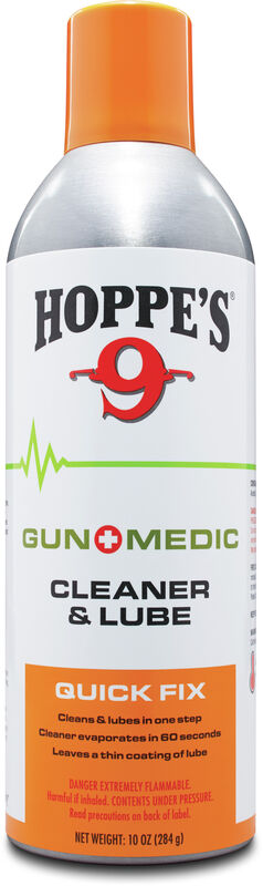 HOPPES NO 9 GUN MEDIC SOLVENT AND LUBE 10OZ AEROSOL