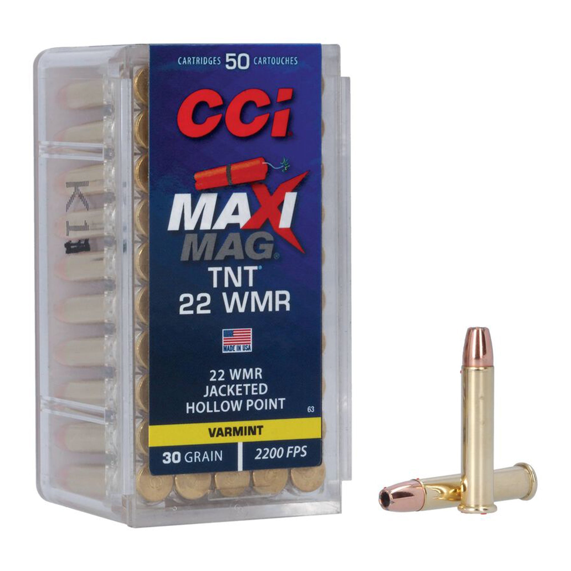 22 WMR Maxi Mag TNT 30gr JHP 2200fps
