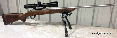 This rifle has had little use with with less than 400 rounds fired through it. The barrel has always been meticulously cleaned. Rifle includes rings and vortex 