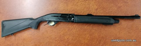 Used Buckmaster PB12 12G 20 inch barrel. As is 5 shot. In good condition. Part missing from rear sight.