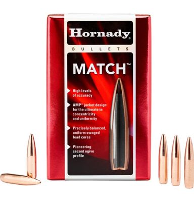Hornady .224 22 Cal 75GR BTHP Match 100Pk