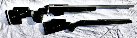 Tikka T3 Super Varmint in GRS berserk stock, versatile 243. Rifle is in excellent condition, and has fired 50 rounds maximum, has proven to be extremely accurat