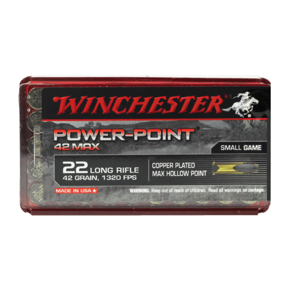 WINCHESTER 22LR POWER POINT 42GR CPHP 1320FPS (50PK)