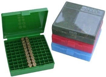 MTM Pistol Ammo Box 100 Round Flip-Top 40 S&W 10mm 45 ACP