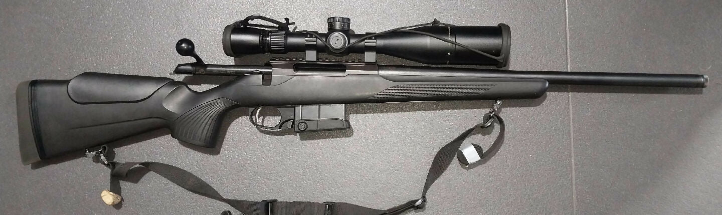 Tikka CTR T3X 223 1:8, used gun. great scope. $50 postage (except WA) Quote SN3259.