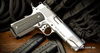 BUL 1911G, 9mm cased with 4 mags, VZ grips. Bull barrel & Stainless finish. Price plus postage to your nominated dealer.