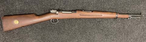 All matching 1913 M96/38. Shoots very well with an excellent bore. Very clean all round but has a few bumps on the wood, which is to be expected from a 100 year