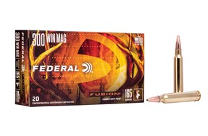 FEDERAL
FF300WFS2
FUSION
300 WIN MAG, 165GR, SP
AMMUNITION

$109 /PER 20
$490 /PER 100