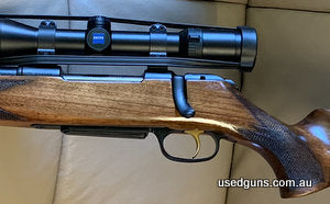 Perfect condition left hand Krico 700 deluxe in 9.3x64 Brenneke. I have owned this rifle for forty years after purchasing it new. Steel magazine. It has fired 1