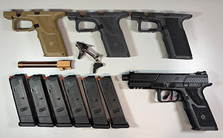 Zev OZ9 Combat 9mm in excellent condition. Comes with Timney and original trigger, 6 mags, spare barrel and 3 x spare grips