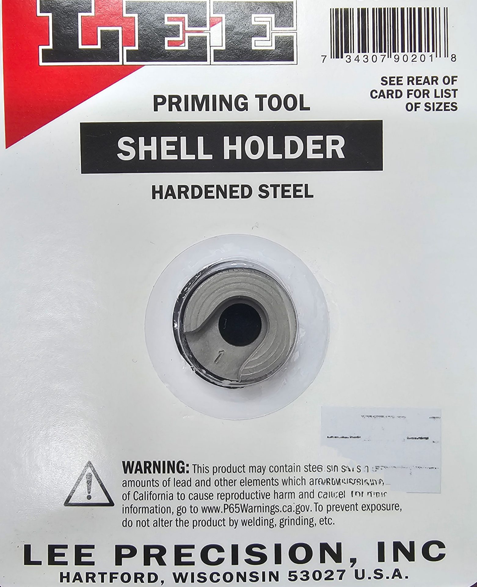 LEE PRIMING TOOL SHELL HOLDER