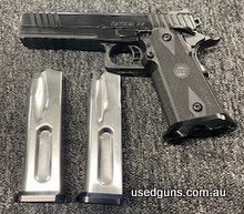 STI Tactical 5.0 This Pistol comes with the STI case and 2 magazines has done abit of work. these is small rust marks on this firearm but is still in perfect wo