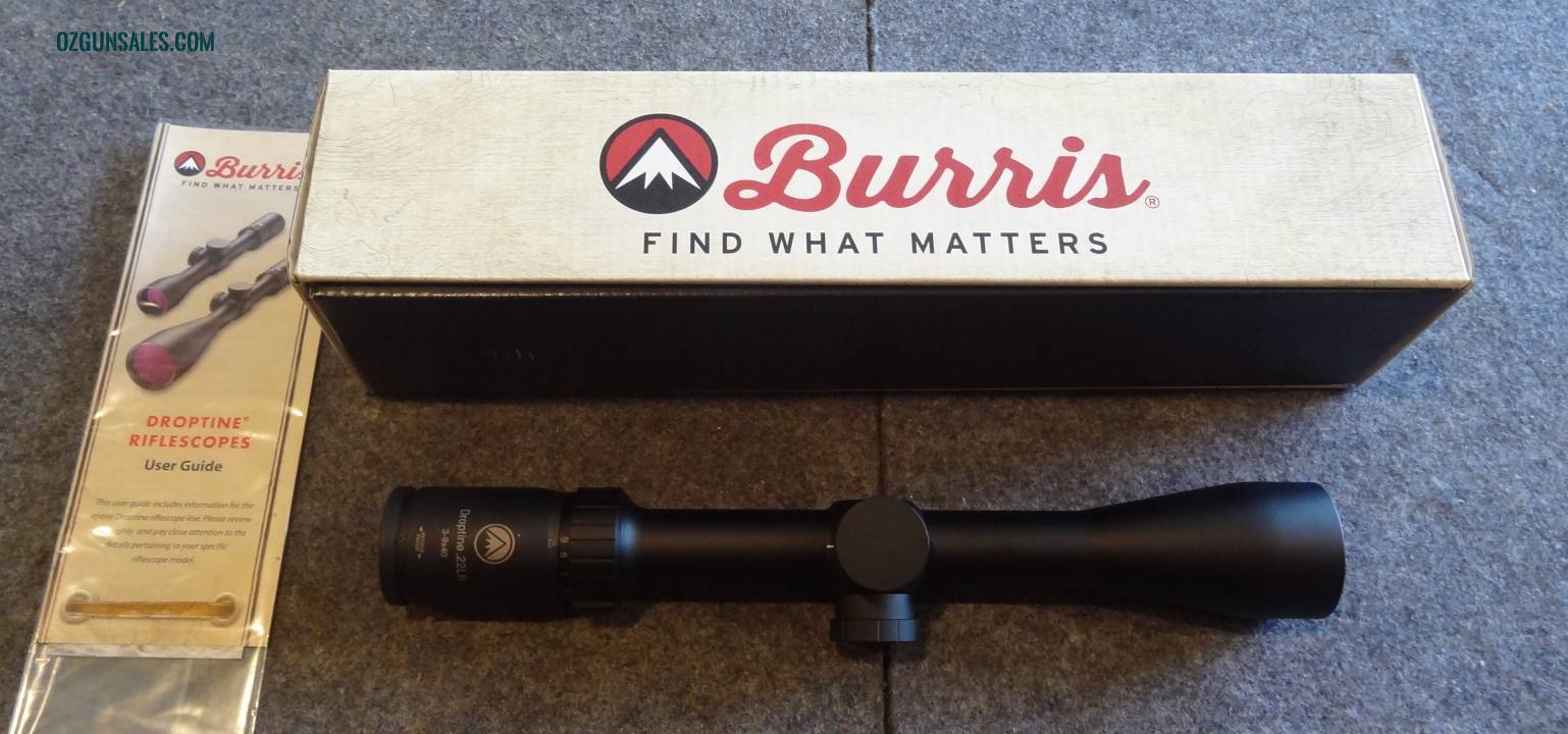 BURRIS ;DROPTINE; 3-9X40 22LR  BALLISTIC PLEX