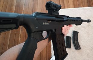 Near new Black Ops with brand new Vortex Red Dot - has been set up for IPSC or hunting and only shot about 20 rounds. Includes muzzle break, chokes, left or rig